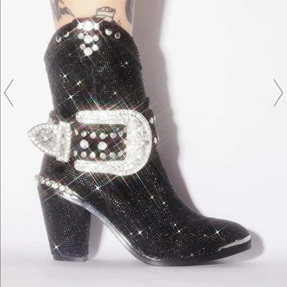 ISO Dolls Kill Midnight Shine Cowboy Boot Sz 10